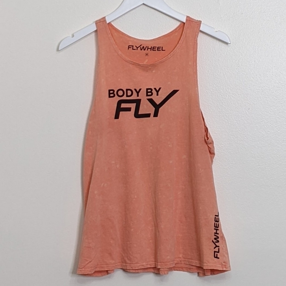 Flywheel Women's Medium Pink Tank Top With Body By Fly Print